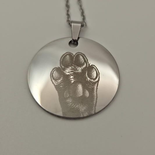 Actual Paw Print Necklace