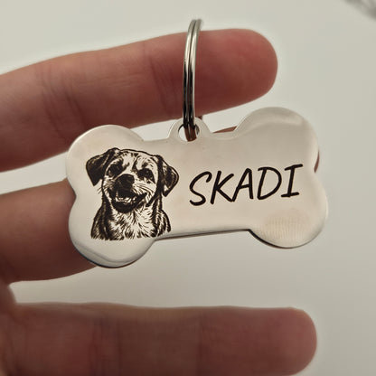 Custom Pet Portrait Tag