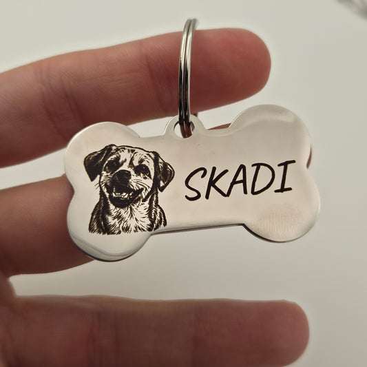 Custom Pet Portrait Tag