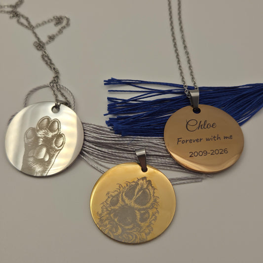 Actual Paw Print Necklace