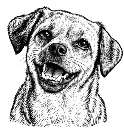 Custom Pet Portrait Tag