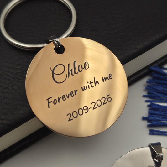 Actual Paw Print Memorial Keyring