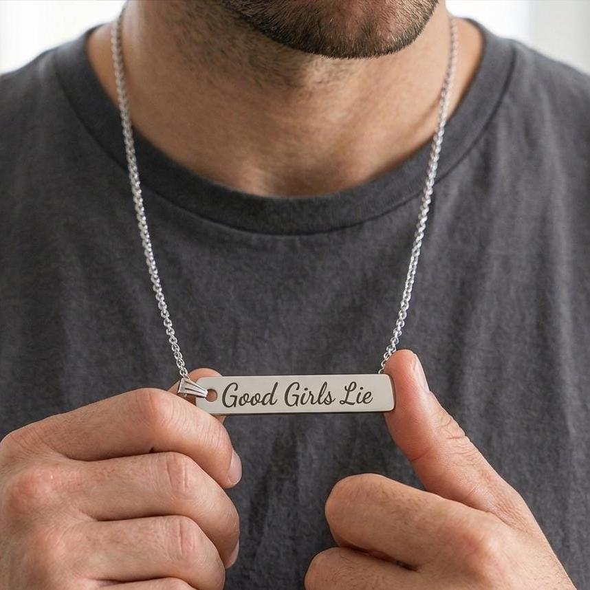 Personalised Rectangle Pendant Necklace