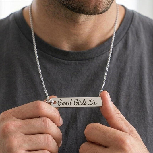 Personalised Rectangle Pendant Necklace