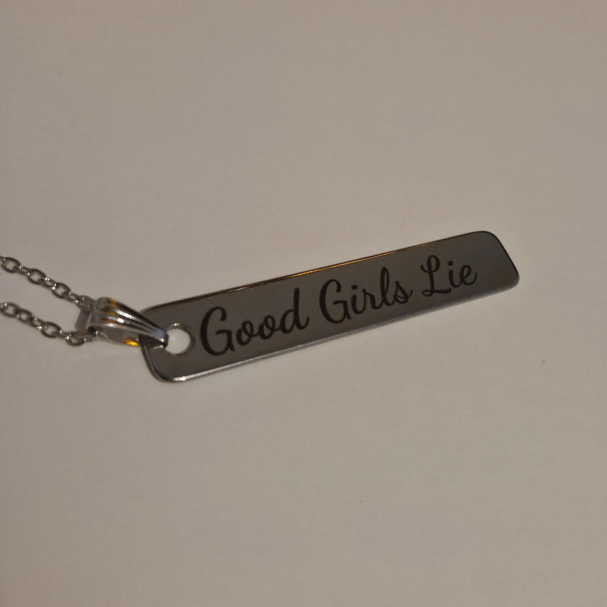 Personalised Rectangle Pendant Necklace