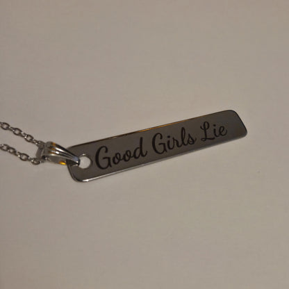 Personalised Rectangle Pendant Necklace